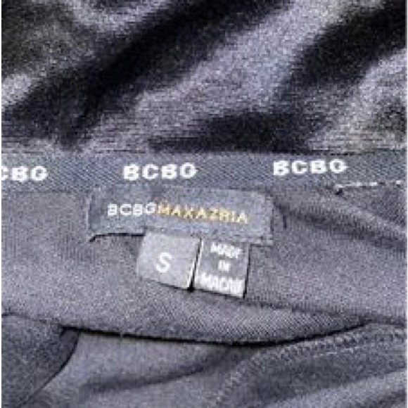 BCBG MaxAzria Vintage Y2K Velour & Satin Trim Black Zip Up Track Jacket Size S - Picture 6 of 8